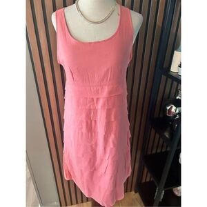 GAP pink dress 100% cotton comfy flowy summer dress beach dress size 0 runs big